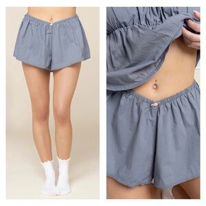 PopFlex Flutter Sleep Short - Sleepy Blue Flowy Lightweight Breathable Pj’s